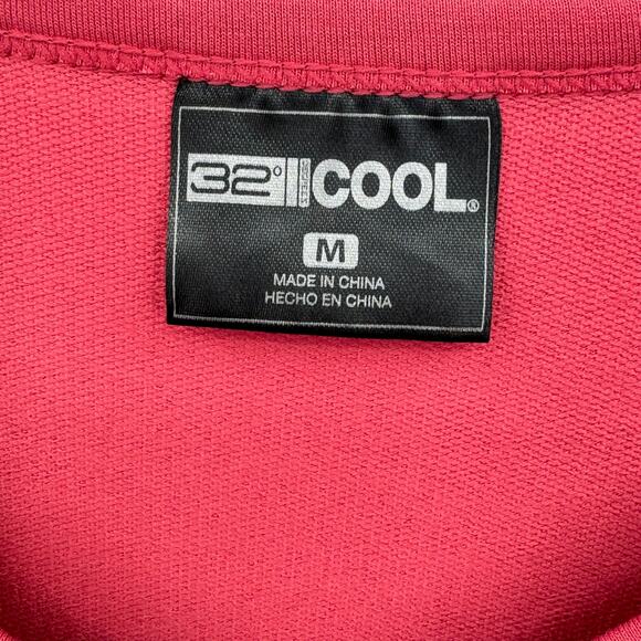 32 Degrees Cool dress stretch knit V neck drawstring waist pockets coral size M - Picture 6 of 8